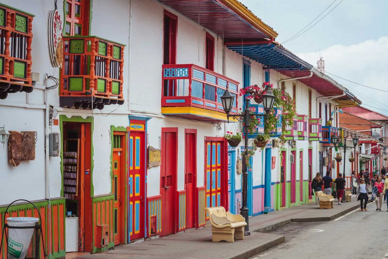 A street in a small mountain town